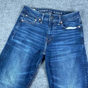 American Eagle Original Bootcut Jeans‎ Dark Wash Denim AirFlex 29x30 Whiskering